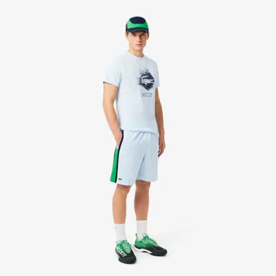 Lacoste Men's Lightweight Colorblock Stripe Tennis Shorts - Xxl - 7 In Blue