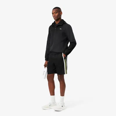 Lacoste Men's Lightweight Colorblock Stripe Tennis Shorts - S - 3 In Black