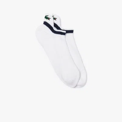 Lacoste Men's Lightweight Cotton Athletic Socks - 9 - 12.5 In White