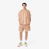 Lacoste Men's Lightweight Monogram Print Shorts - S - 3 In Beige