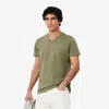 Lacoste Men's Lightweight Pima Cotton V-neck T-shirt - M - 4 In Green