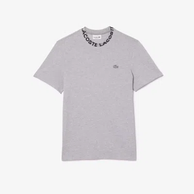 Lacoste Men's Lightweight Piqué Neck T-shirt - 3xl - 8 In Grey