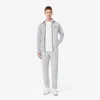 Lacoste Mesh Panel Tapered Track Pants In Brown