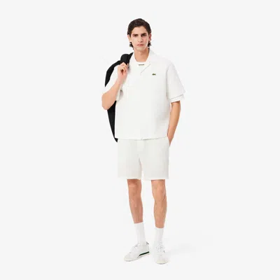 Lacoste Men's Lightweight Textured Shorts - Xxl - 7 In White