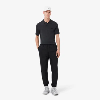 Lacoste Men's Lightweight Water-repellent Sweatpants - L - 5 In Black