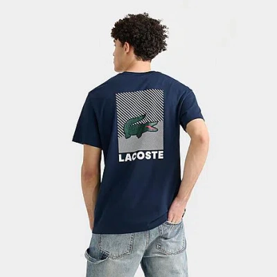 Lacoste Men's Logo Back Print T-shirt In Blue