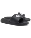 Lacoste Men's Logo Serve Slides 1.0 In Black,white