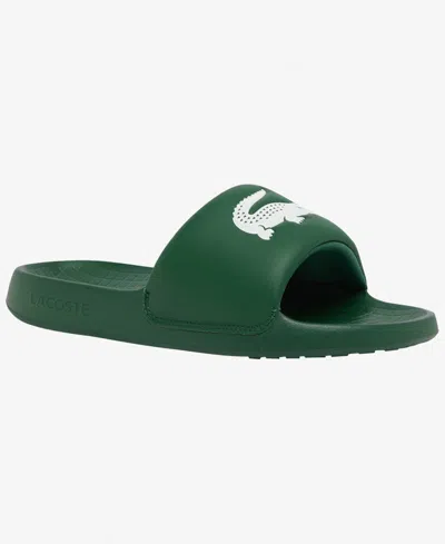 Lacoste Men's Logo Serve Slides 1.0 In Dark Green