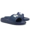 Lacoste Men's Logo Serve Slides 1.0 In Navy,white