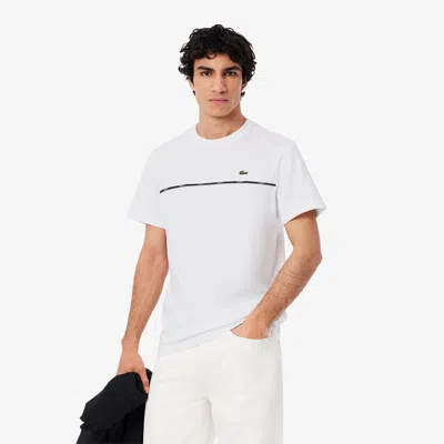 Lacoste Men's Logo Trim Cotton Jersey T-shirt - Xl - 6 In White