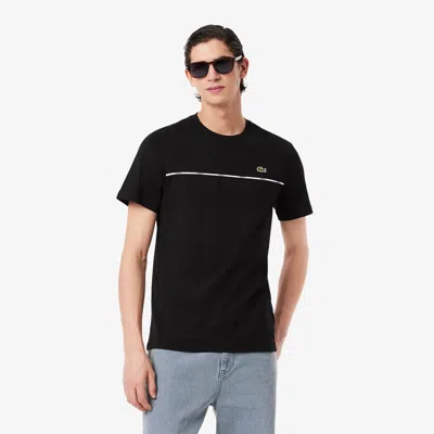 Lacoste Men's Logo Trim Cotton Jersey T-shirt - Xl - 6 In Black