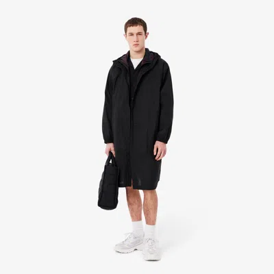 Lacoste Men's Long Packable Water-repellent Jacket - 52 - M/l In Black