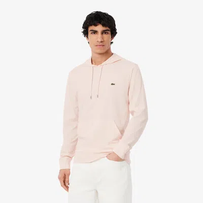 Lacoste Men's Long Sleeve Hooded T-shirt - Xl - 6 In Pink