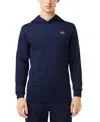 Lacoste Double Face Golf Hoodie In Navy Blue