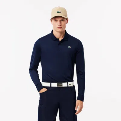 Lacoste Long Sleeve Polo Shirt In Blue