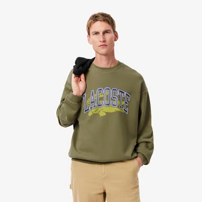 Lacoste Men's Loose Fit Fleece Sweatshirt - 4xl - 9 In Green