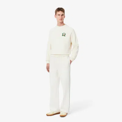Lacoste Men's Loose Fit Piqué Sweatpants - Xl - 6 In White