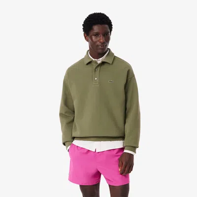 Lacoste Men's Loose Fit Piqué Sweatshirt - 4xl - 9 In Green