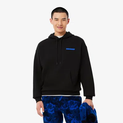 Lacoste Men's Loose Fit Print Hoodie - L - 5 In Black