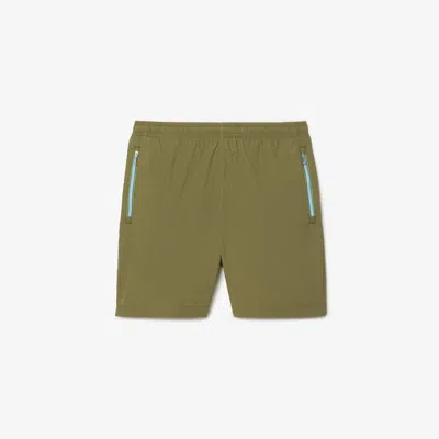 Lacoste Men's Relaxed Fit Zip-up Pocket Shorts - Xl - 6 In Green