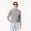 Lacoste Men's Merino Wool Crew Neck Sweater - 4xl - 9 In Grey