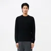 Lacoste Merino Wool Monochrome Crew Neck Sweater - M - 4 In Black