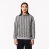 Lacoste Men's Monogram Fleece Hoodie - 4xl - 9 In Grey