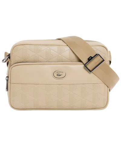 Lacoste Men's Monogram Reporter Bag In Brown