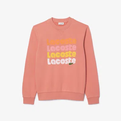 Lacoste Men's Ombré Print Fleece Sweatshirt - M - 4 In Pink