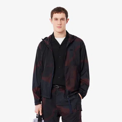 Lacoste Men's Ombré Print Ripstop Nylon Jacket - 50 - M In Blue