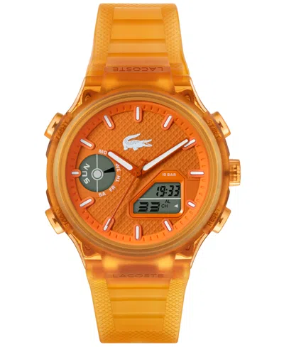 Lacoste Men's Orange Silicone Strap Watch, 45mm