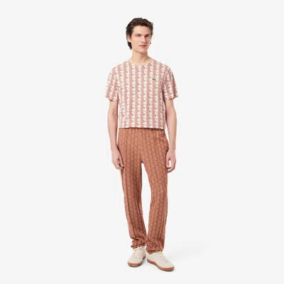 Lacoste Men's Paris Monogram Sweatpants - Xl - 6 In Brown