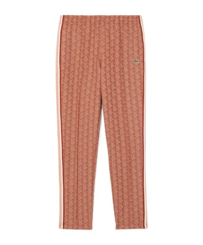 Lacoste Men's Paris Monogram Sweatpants In Brown/beige