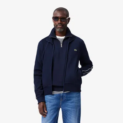 Lacoste Men's Paris Piqué Zip-up Track Jacket - 3xl - 8 In Blue