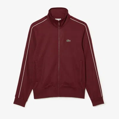 Lacoste Original Paris Pique Track Jacket Burgundy In Red