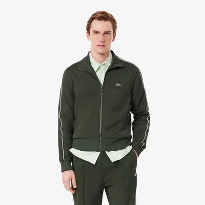 Lacoste Men's Paris Piqué Zip-up Track Jacket - L - 5 In Green
