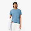 Lacoste Mens Crew Neck Pima Cotton Jersey T-shirt In Limestone Hd9