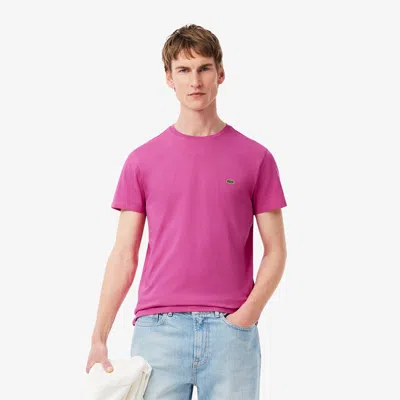 Lacoste Men's Pima Cotton T-shirt - Xl - 6 In Pink