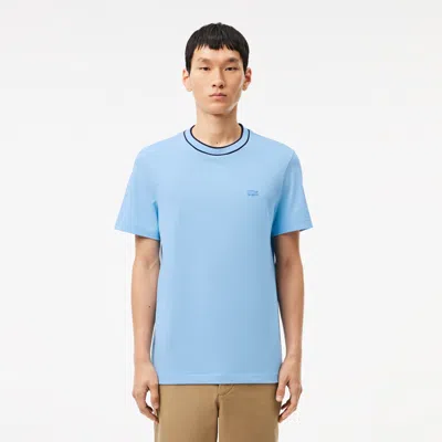 Lacoste Men's Stretch Piqué Striped Collar T-shirt - 4xl - 9 In Blue