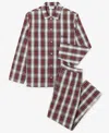Lacoste Men's Plaid Pattern Pajama Set In Multi