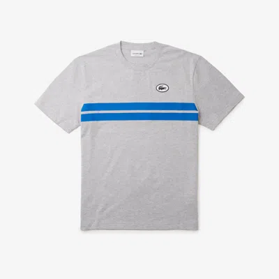 Lacoste Men's Print Back Cotton T-shirt - 3xl - 8 In Grey