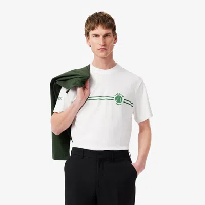 LACOSTE MEN'S PRINTED EMBROIDERED COTTON JERSEY T-SHIRT - XL - 6