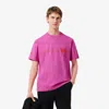 Shop Lacoste Men's Printed Embroidered Cotton Jersey T-shirt - S - 3 In Pink