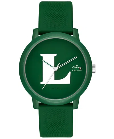 Lacoste 12.12 Silicone Strap Watch In Red