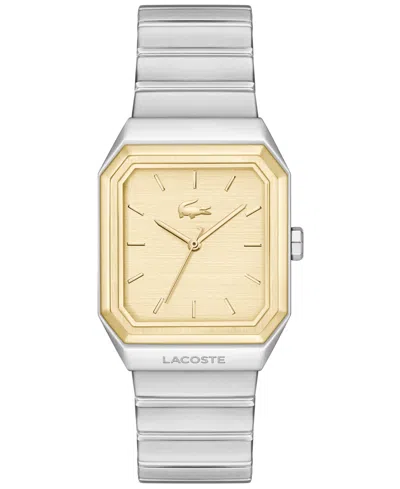 Lacoste Men's Quartz Renen Silver-tone Stainless Steel Watch 31mm In Yellow Gol