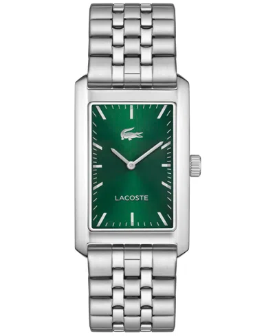 Lacoste Men's Quartz Santiago Silver-tone Stainless Steel Watch 25.7 X 41.8mm In Metallic