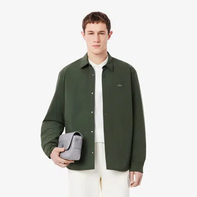 Lacoste Men's Quilted Water-repellent Overshirt - 17½ - 44 In Green
