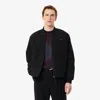 Lacoste Men's Quilted Water-repellent Stretch Bomber Jacket - 54 - L In Black