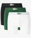 Lacoste Men's Regular-fit Boxer Briefs, 3-pack In Multi