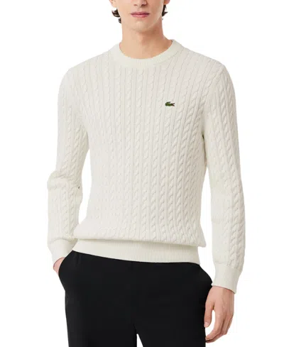Lacoste Men's Regular-fit Cable-knit Crewneck Sweater